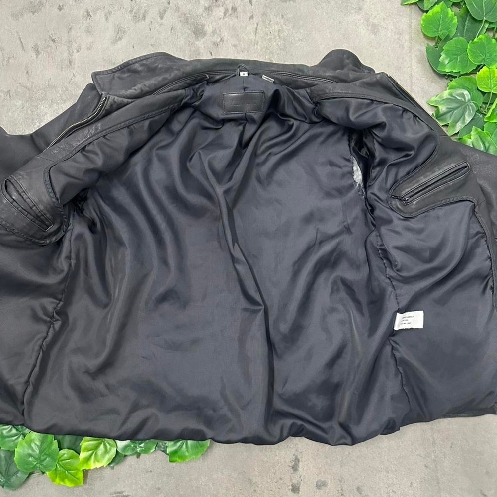 Alfani Genuine Leather Zip Car Coat Jacket Black Men's M - Picture 6 of 8
